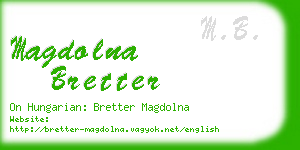 magdolna bretter business card